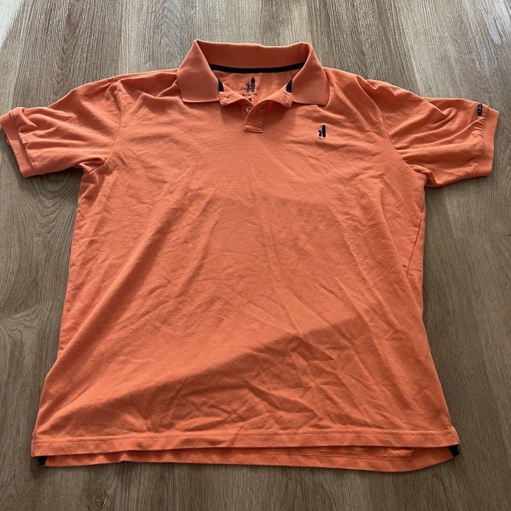 Johnnie O Polo Shirt Adult Large Peach West Coast Prep Pocket Short Sleeve Mens